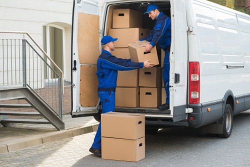 Hackney Man with Van team unloading a truck