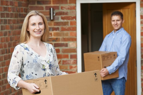 Professional packing and unpacking service team in Hackney preparing items for move